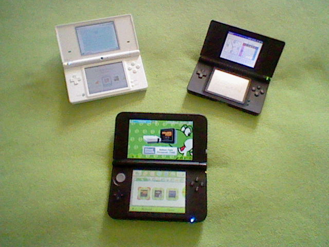 A DS Lite, DSi, and 3DS XL