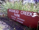 The Brodhead Creek Park sign
