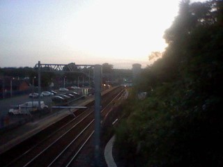 Overlooking the train line we took