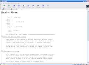 Somnol's Gopher as seen in Netscape 4