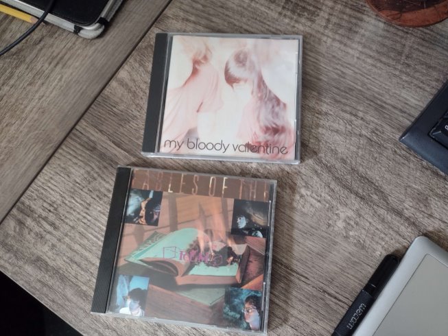 CD copies of Isn't Anything and Fables of the Reconstruction