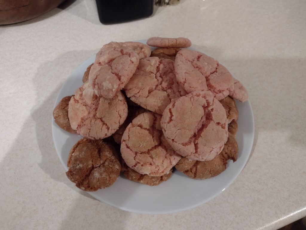 A plate of strawberry fluffies