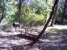 A picnic bench near the water