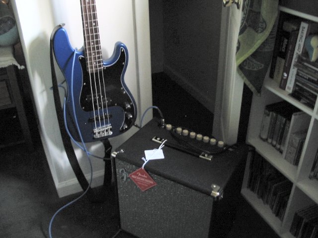 PJ Bass and amp