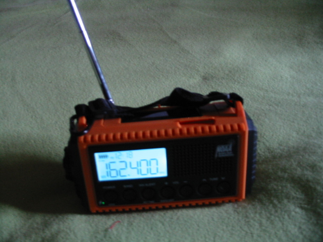 Raynic weather radio in stunning yellow