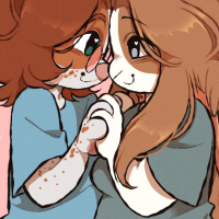 Bunny and Setter being all lovey,,,