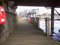 Next to the water