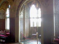 One of the window seating areas in the banqueting room