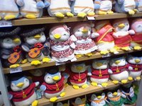 An assortment of plushies at Miniso