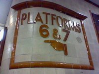 Platforms 6 & 7 at Cardiff Central Station, likely at night
