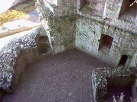 Peeking into a courtyard from above