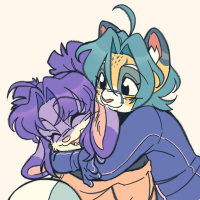 Brightly colored girlfriends on motorbikes