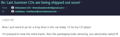 Patrick's reaction to his package