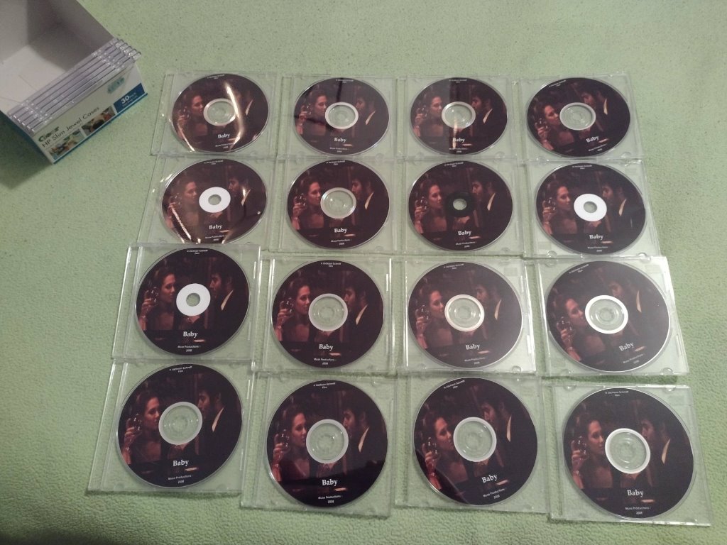 Sixteen DVD-Rs of Baby, fresh from my thrift store