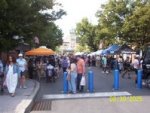 The main stage and vendor alley of Stroudfest
