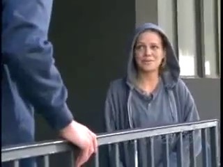 Mandy after getting caught in the sprinklers