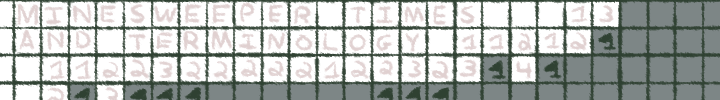 Minesweeper Times and Terminology